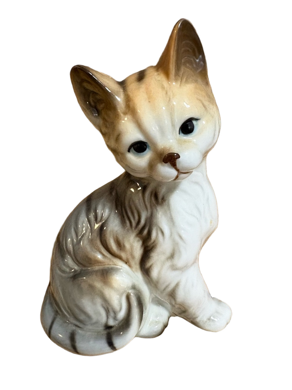 Vintage Fine Bone China Sitting Cat Figurine